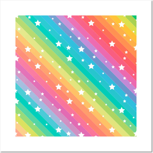 Rainbow unicorn magical gift Wall Art by Flipodesigner